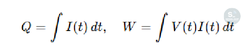 ๋ฐฐํฐ๋ฆฌ ์ฉ๋ ๊ณ์ฐ ๊ณต์ ์ ๋ฅ์ ์ฐ๋ฒ ์์ Q = โซI(t) dt
