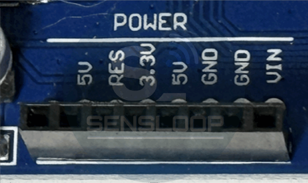 전원 핀 구성 – 3.3V, 5V, GND, Vin 출력 단자