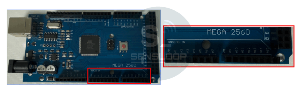 아두이노 메가 vs 우노, 아두이노 메가의 아날로그 입력 핀 구조