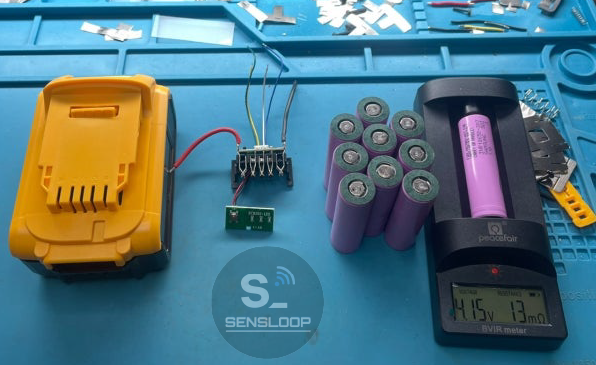 조립 전 준비된 디월트 호환 BMS, 케이스, 셀 부품 전체